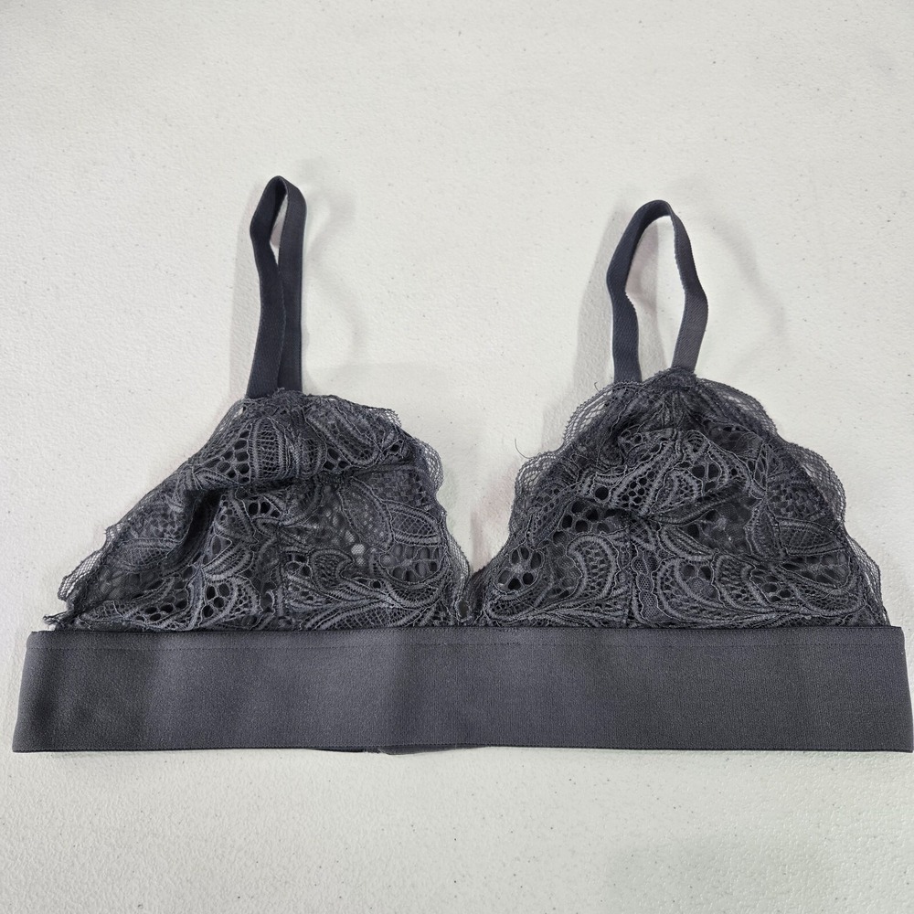 Lively Charcoal Lace Bralette